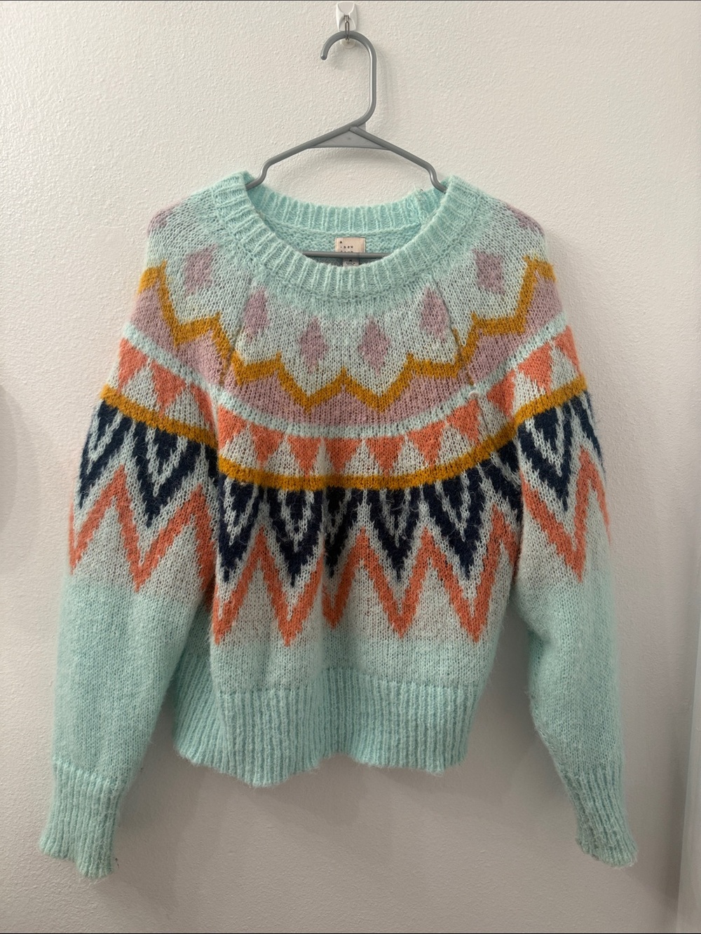 Multicolored geometric sweater